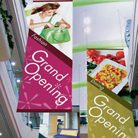 商場(chǎng)雙面大吊旗噴繪